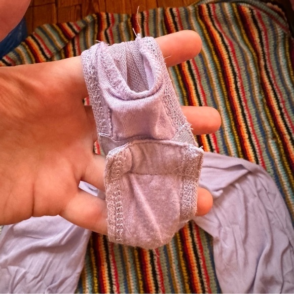 Free People Another Round Bodysuit Puff Sleeved Medium Lavender Purple - Picture 6 of 6